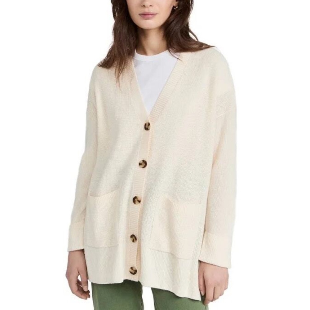 Madewell Women's Ivory Button-Up Cardigan like new